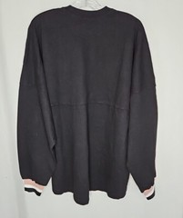 Spirit Jersey Adult Long Sleeve Solid Black Cotton T-Shirt Size L NWOT