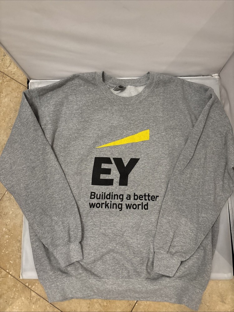 EY Logo Unisex Sweatshirt Large Big Four 4 Accounting Firm