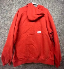 Adidas Mens Sweatshirt Hoodie Red Cotton Polyester Knit Logo L