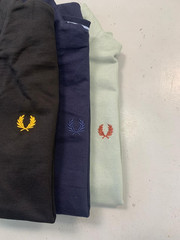 Fred Perry 1/4 Zip Sweatshirt Men’s Tipped Trim Laurel Logo Pullover NWT