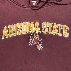 Arizona State Hoodie Teens L Red Sun Devil Logo Champion Pullover Sweatshirt