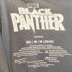 Marvel Black Panther Men’s Pullover Hoodie M Black Graphic Pockets Gray Comic