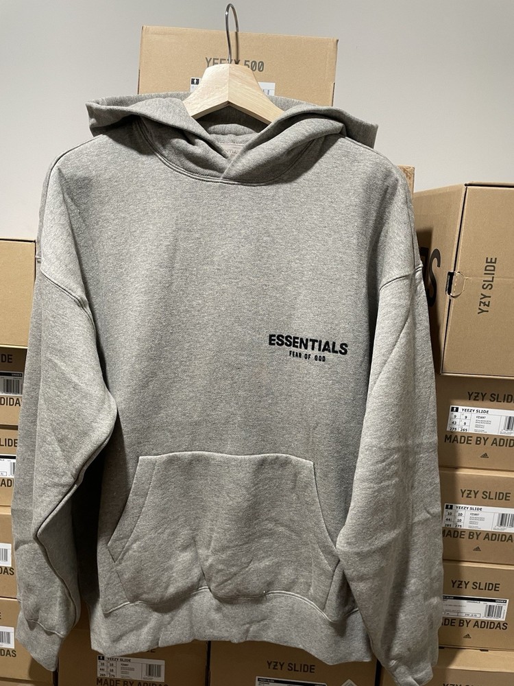 Fear of God Essentials Hoodie Dark Oatmeal size xs SS22
