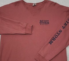 Quiet Storm Surf Shop Adult Sweatshirt Sz L Coral Long Sleeve Myrtle Beach, SC
