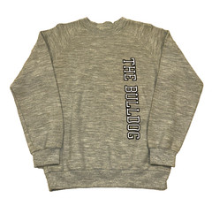 THE BULLDOG Sweatshirt Unbranded Medium Crew Neck Pullover Unisex Heathered Gray
