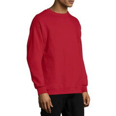 Hanes Men’s Long Sleeve Ecosmart Fleece Sweatshirt, Deep Red, Large