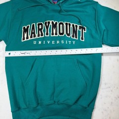 Champion Marymount University Hoodie Mens Small Teal Excellent Collegiate Logo