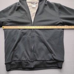 Vintage Muleskins Mens XL Black Thermal Lined Full Zip Hoodie Made in USA