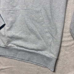 Criquet Polo Sweater Mens Size M Light Blue Heather Long Sleeve Kangaroo Pocket