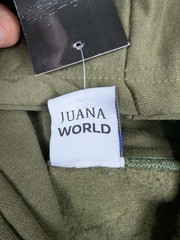 Juana World Hoodie Mens Small Green Walking Blunt Graphic Pullover Marijuana New