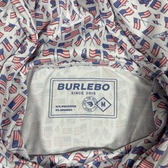NWT Burlebo Hoodie Men Sz M Old Glory American Flag Performance Stretch Pullover