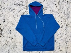 Vintage MacGregor Hoodie Mens Large Blue Purple Thermal Lined Sweatshirt 90s