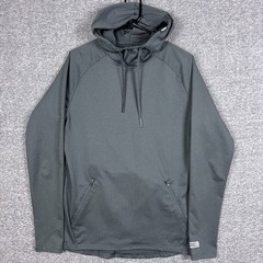 Barbell Apparel Hoodie Men Medium Gray Pullover Zip Pockets Athletic Workout Gym