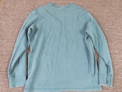 Eddie Bauer Thermal Shirt Mens XL Tall Green Round Neck Long Sleeve Pullover