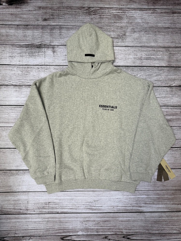 NEW Fear of God Essentials Fleece Hoodie (FW24) Light Heather Gray Sz XXS-XL