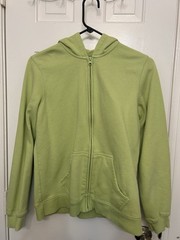 SB Active Green Solid Full-Zip Hooded Hoodie Pockets Men’s Regular Size M