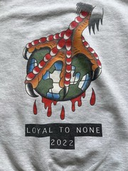 Kublai Khan TX Men’s Gray Pullover Hoodie L “Loyal To None” 2022 RARE TOUR MERCH