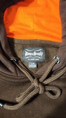 Dogg Supply, Snoop Dogg Mens Brown Orange Paisley Logo Hoodie Sweatshirt Large
