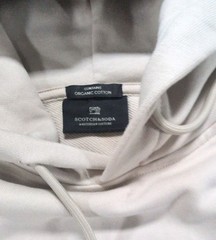 Scotch & Soda Organic Cotton Born in Amsterdam Hoodie Cream Beige