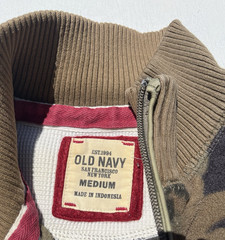 Men’s Old Navy Sweatshirt Camo M Full Zip Streetwear Woodland Modern City War