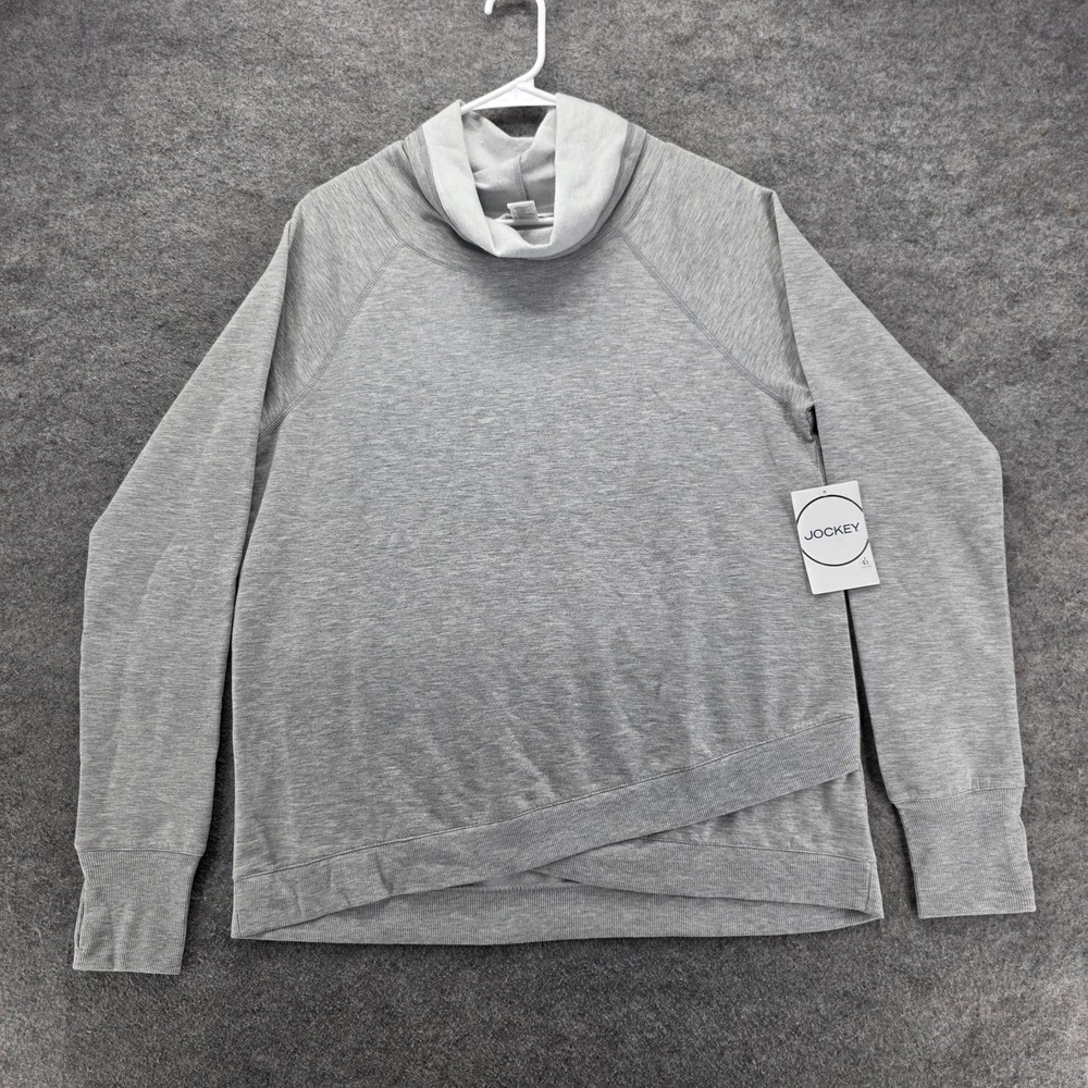 Jockey Sweatshirt Womens Large R&R Cowl Neck Brushed Fleece Pullover Cozy Top