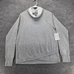 Jockey Sweatshirt Womens Large R&R Cowl Neck Brushed Fleece Pullover Cozy Top
