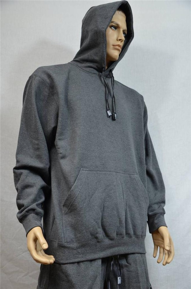 1 NEW PRO CLUB HEAVY WEIGHT PULLOVER FLEECE HOODIE SWEATSHIRT CHARCOAL S-7XL 1PC