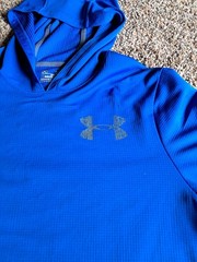 Mens Under Armour Loose All Season Gear Blue Pull On Hoodie Size XL