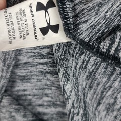 Under Armour Sweater Mens Medium Black Gray Heathered Loose Heatgear Performance