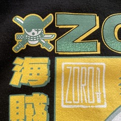 “One Piece”. ZORO. Size M. Black. Crew Full HOODIE. Sweatshirt