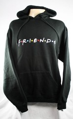 FRIENDS 90s TV Show Hoodie Black Interack Textile Inc Men’s Size XL Pre-owned