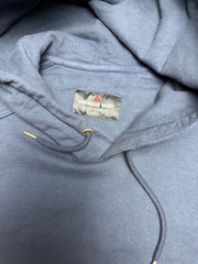 American Giant Hoodie Mens Med Blue Heavyweight Fleece Cotton Pullover Made USA