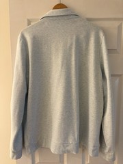 Criquet Collared Sweatshirt Men’s Large Heather Ice Blue Cotton Stretch Fleece