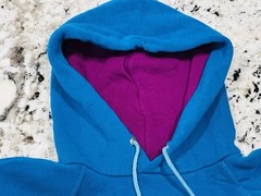 Vintage MacGregor Hoodie Mens Large Blue Purple Thermal Lined Sweatshirt 90s