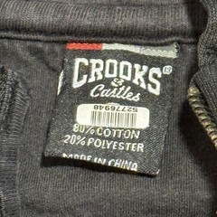 Crooks & Castles Hoodie Mens 2XL Black God Guns Money Full Zip Graphic Back