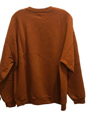 Vintage Fruit of The Loom L/S Crewneck Sweatshirt XL Orange Cotton/Polyester