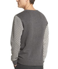 DKNY Fair Isle Patterned Sweater 2XL XX-Large Gray Yellow Sweatshirt Scottish