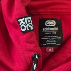 Ecko Unltd. Men’s Red Pullover Hoodie Graphic Logo Drawstring Hood M