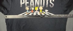 Peanuts Walking Abbey Road Hybrid Hoodie Mens Medium Black White Fleece Lined