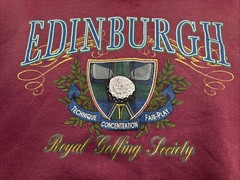 VTG Van Heusen Edinburgh Golf Sweatshirt Sz XL Red Faded Distressed USA Made