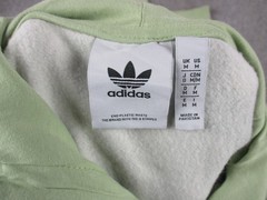 Adidas Hoodie Mens Medium Green White Camo Trefoil Logo Fleece Sweatshirt