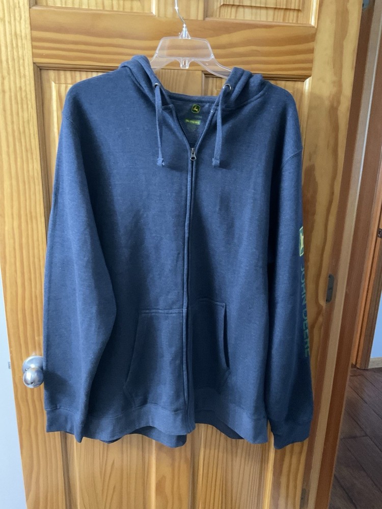 John Deere Men’s 3XL Full Zip Hoodie