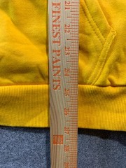 NovaMen Hoodie Men XL? 46″ Chest Yellow Fleece Lined Kangaroo Pockets Activewear