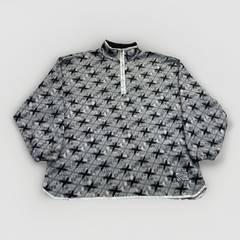 Vintage Bugle Boy Fleece Jacket Mens XL Tribal Aztec 1/4 Zip AOP