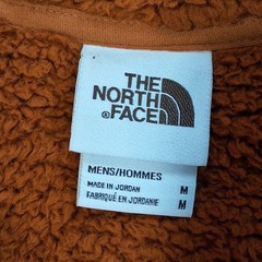 The North Face Campshire Hoodie Mens Medium Brown Sherpa Fleece 1/4 Zip Pullover
