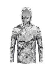 Men Fishing Hoodie Long Sleeve UV Sun Protection Shirt Breathable w/ Face Mask