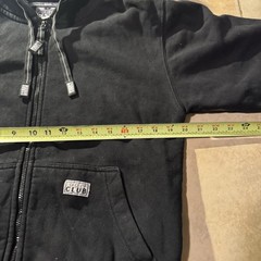 Pro Club Men’s Black Heavyweight Fleece Full Zip Hoodie Pockets Size S