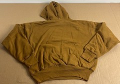 Yeezy GAP Balenciaga Hoodie Brown Double Layered Size S Oversized Pullover