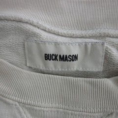 Buck Mason Sweatshirt Mens Medium White Fleece Pullover Crewneck Solid Basic