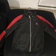 Air Jordan Men’s M Black/Red Colorblock Zip Hoodie Jumpman Logo